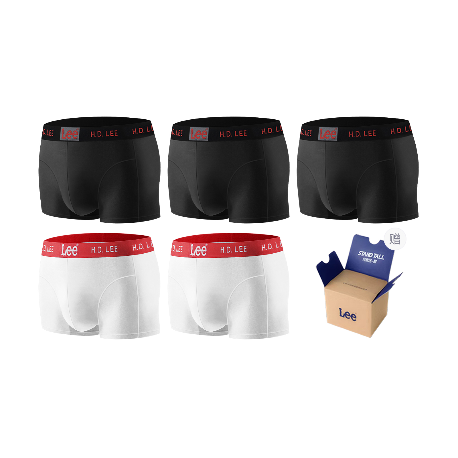 Lee Подарочный набор мужского белья 5 пар
Lee Подарочный набор мужского белья 5 пар