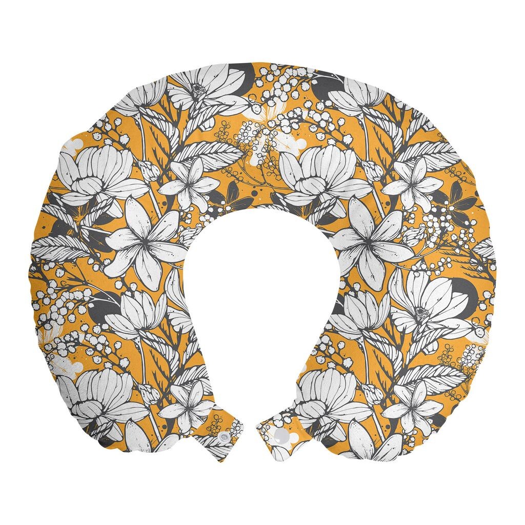 ABAKUHAUS Flowers Travel Pillow Поддержка шеи, Hibiscus Exotic Beach, Пенопластовые дорожные принадлежности для самолета и автомобиля, 30x30 см, Кока-Серый Календула 
ABAKUHAUS Flowers Travel Pillow Поддержка шеи, Hibiscus Exotic Beach, Пенопластовые дорожные принадлежности для самолета и автомобиля, 30x30 см, Кока-Серый Календула