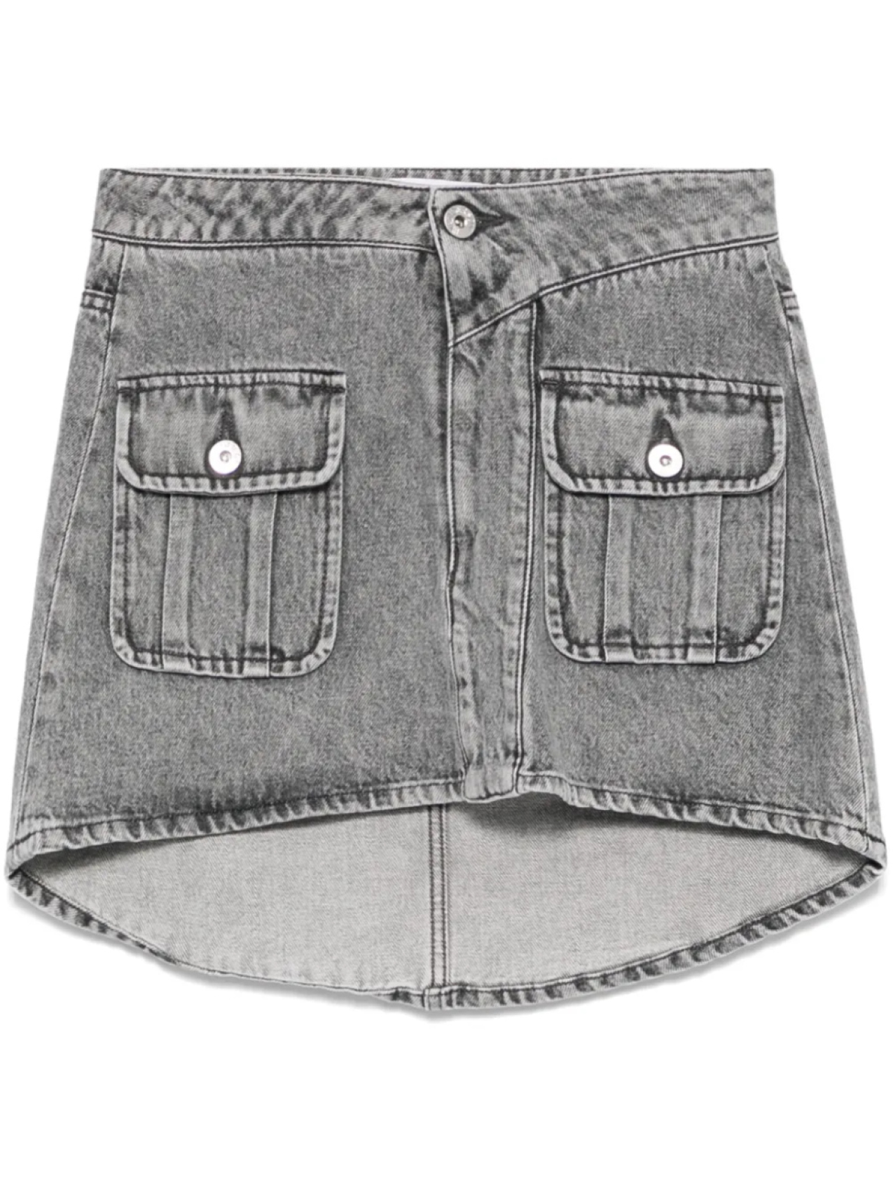 JW Anderson юбка мини с накладным карманом, серый 
JW Anderson юбка мини с накладным карманом, серый