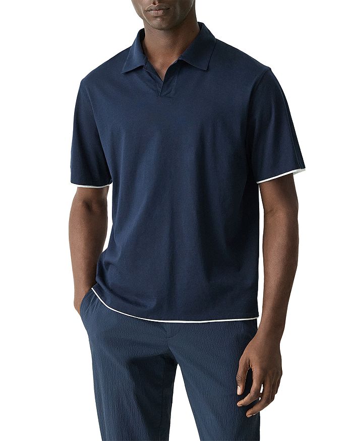 Двухслойная поло с воротником Johnny Theory, синий
Двухслойная поло с воротником Johnny Theory, синий