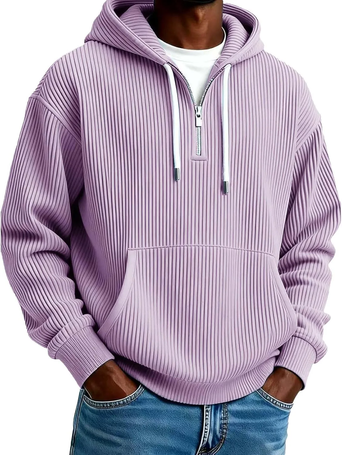 Толстовка с капюшоном 1/4 Zip для мужчин Big and Tall, фактурная, с длинными рукавами и карманом-кенгуру
Толстовка с капюшоном 1/4 Zip для мужчин Big and Tall, фактурная, с длинными рукавами и карманом-кенгуру