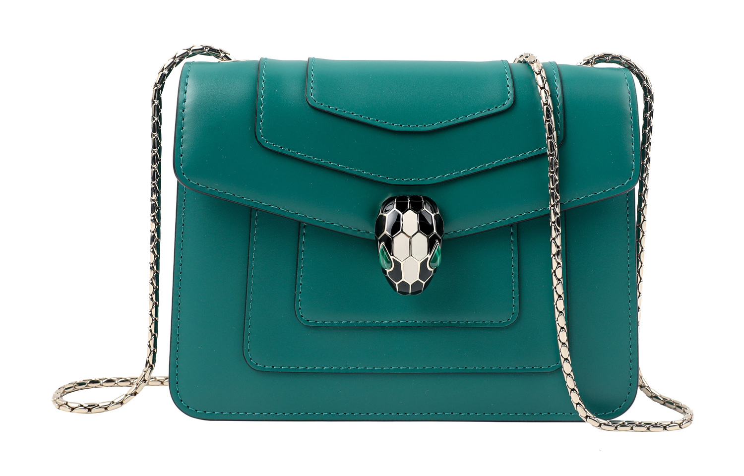 Сумка через плечо Serpenti Forever из телячьей кожи зеленого цвета BVLGARI
Сумка через плечо Serpenti Forever из телячьей кожи зеленого цвета BVLGARI