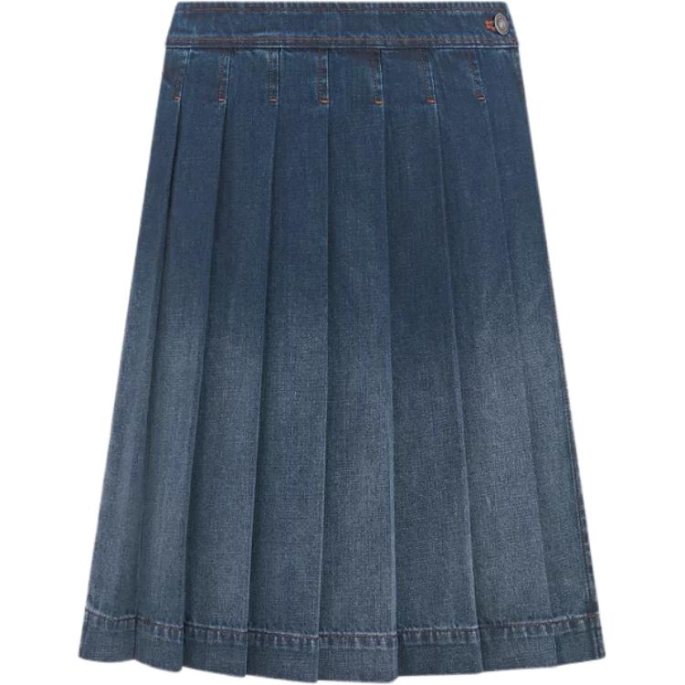 Кристиан Плиссированная Джинсовая Юбка DIOR, Синяя
Кристиан Плиссированная Джинсовая Юбка DIOR, Синяя
