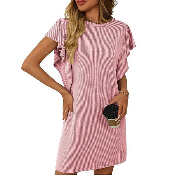 Женское летнее платье с рукавами-крылышками, круглым вырезом и полосками Seoria, Pink
Женское летнее платье с рукавами-крылышками, круглым вырезом и полосками Seoria, Pink