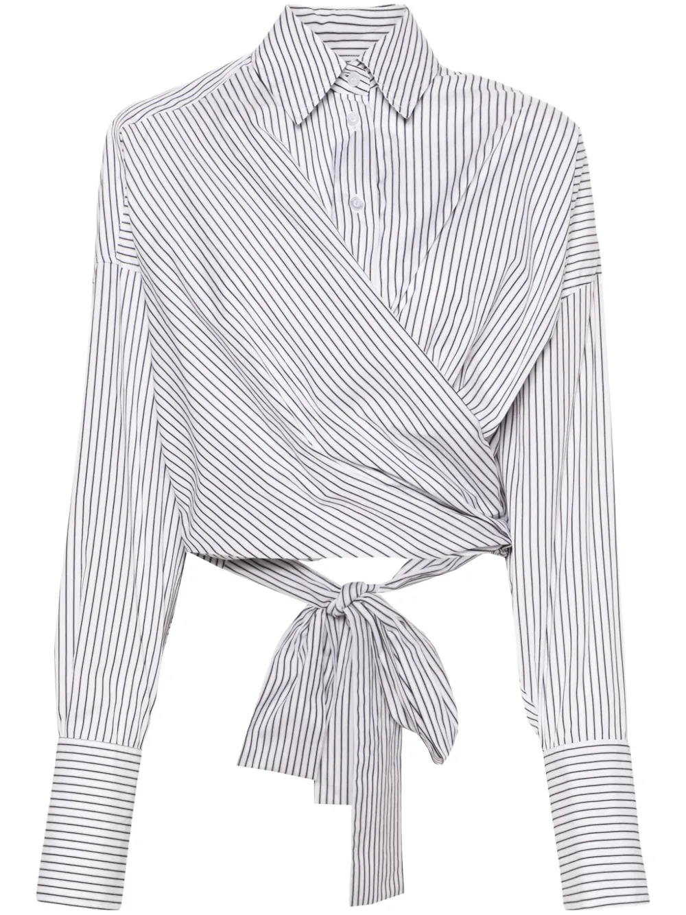 Укороченная рубашка в полоску Viktor & Rolf, серый
Укороченная рубашка в полоску Viktor & Rolf, серый