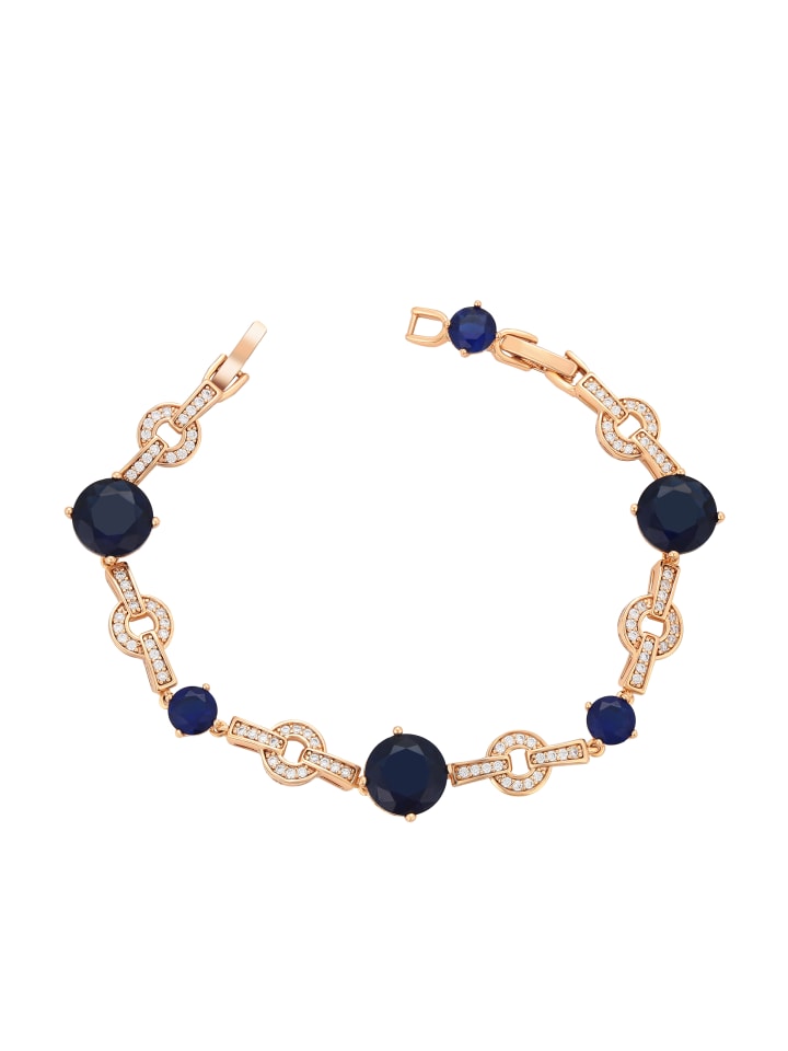 Faina Женский браслет с кристаллами, розовое золото, темно-синий
Faina Женский браслет с кристаллами, розовое золото, темно-синий