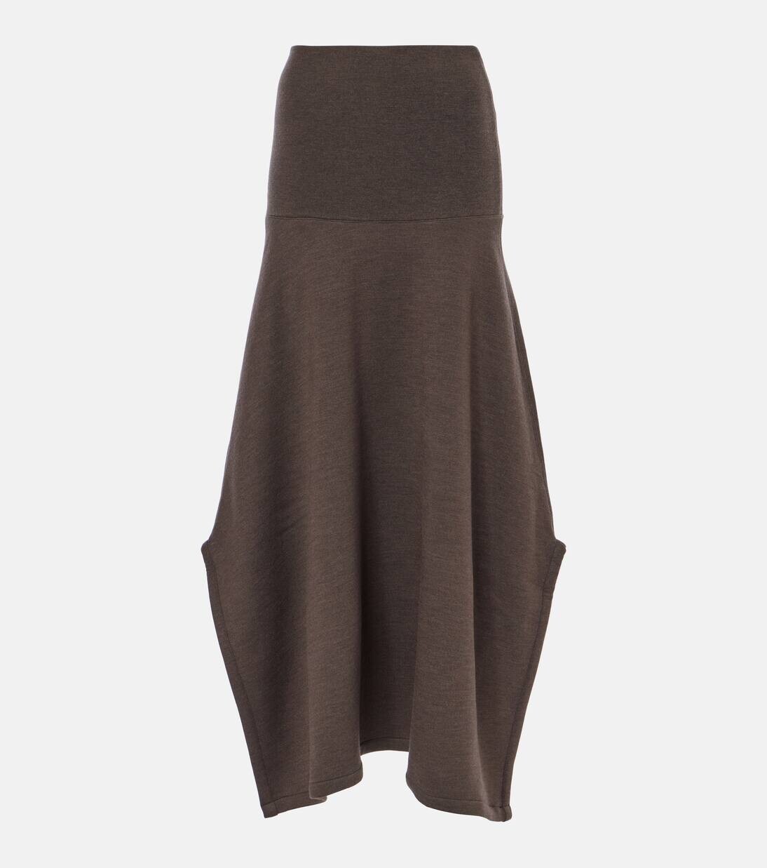 Юбка миди из шерсти и хлопка Lemaire, цвет dark brown melange
Юбка миди из шерсти и хлопка Lemaire, цвет dark brown melange