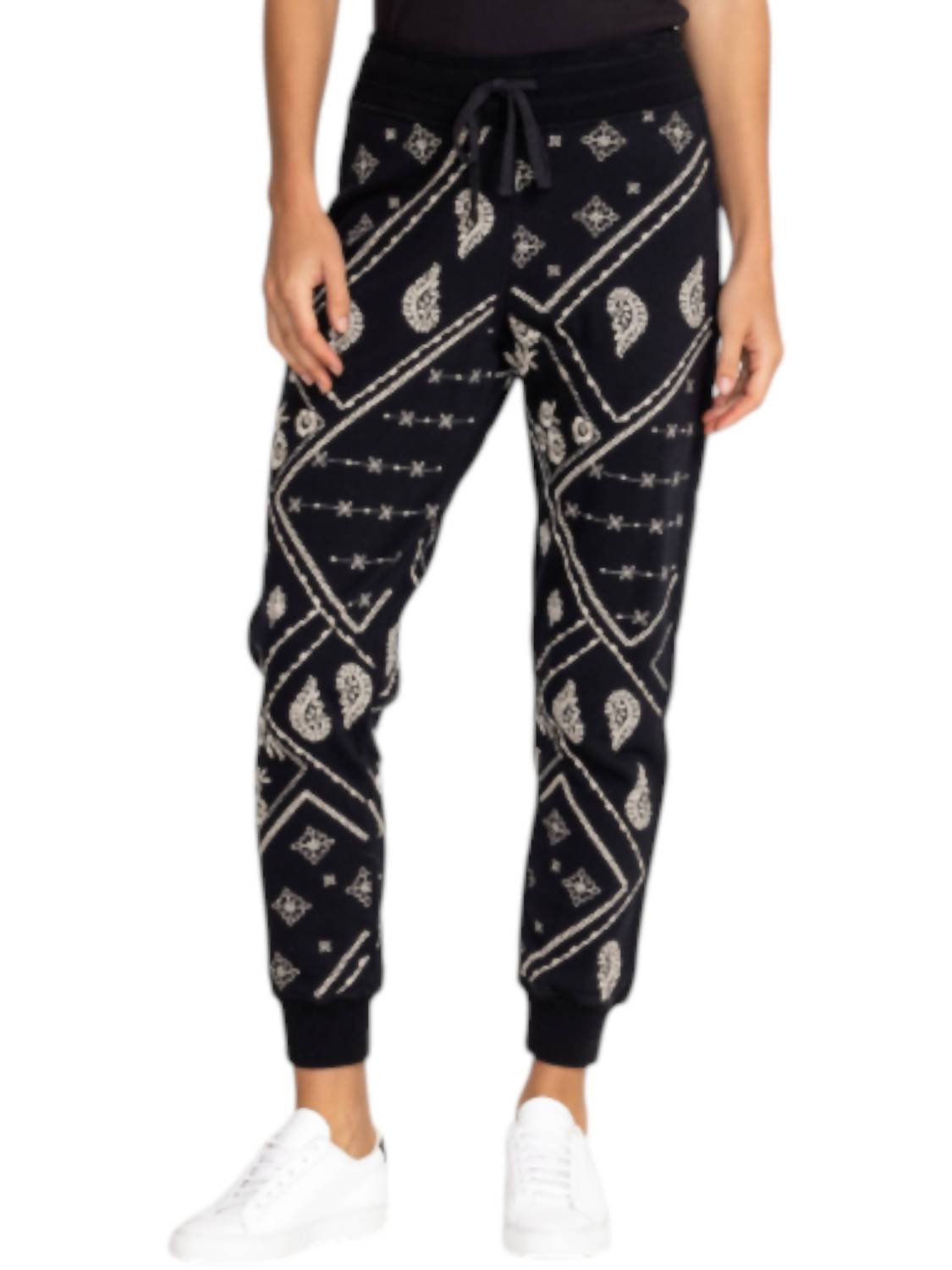 Брюки-джоггеры Devi Raw Seam черного цвета Johnny Was 
Брюки-джоггеры Devi Raw Seam черного цвета Johnny Was