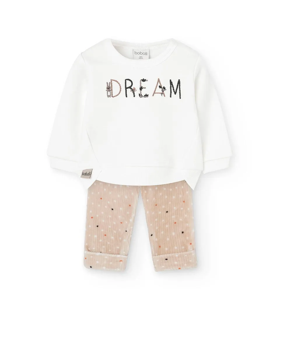 Детский комплект из футболки и штанишек с горошком Boboli, белый
Детский комплект из футболки и штанишек с горошком Boboli, белый