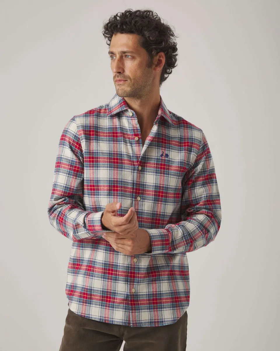 Мужская рубашка прямого кроя в клетку, натурального цвета Scotta 1985
Мужская рубашка прямого кроя в клетку, натурального цвета Scotta 1985