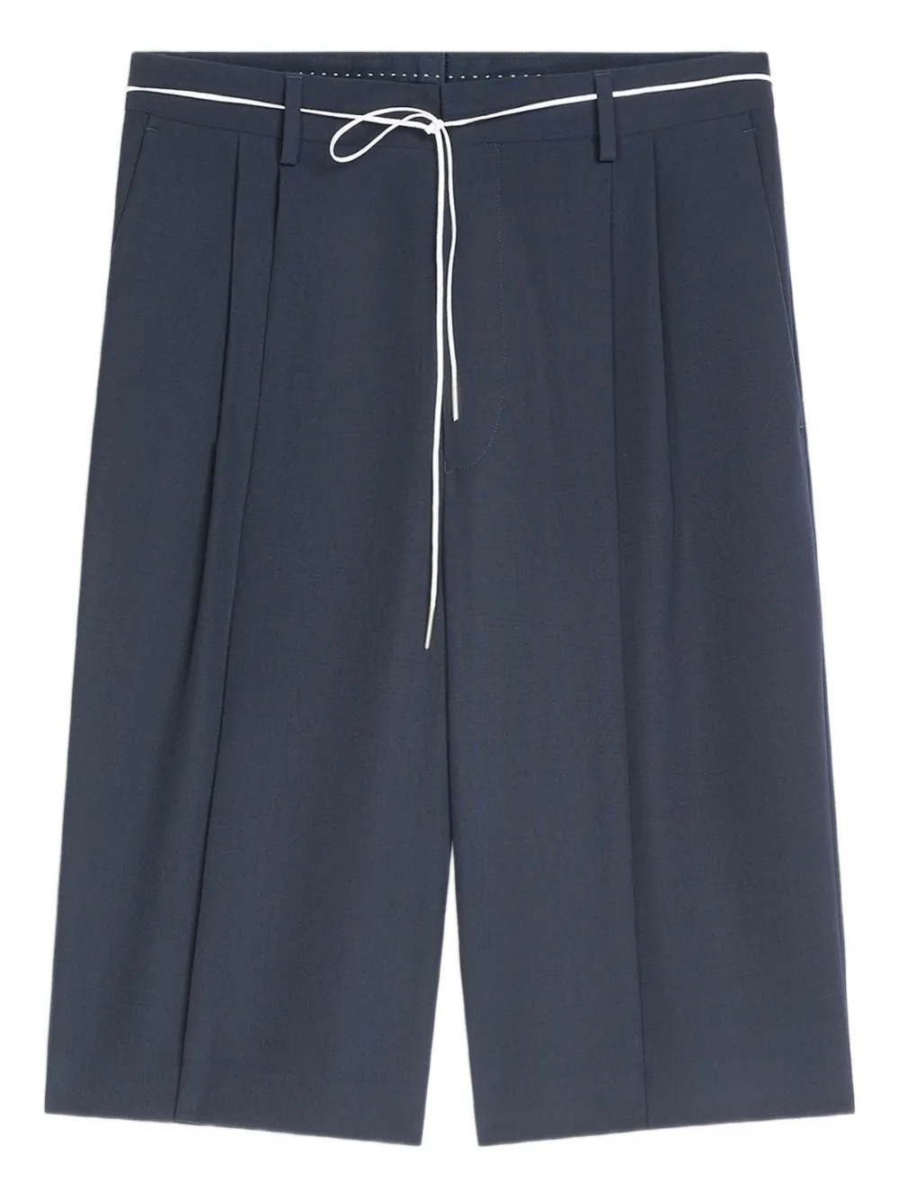 Шерстяные шорты-бермуды DRIES VAN NOTEN, синий 
Шерстяные шорты-бермуды DRIES VAN NOTEN, синий