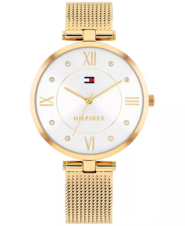 Женские кварцевые часы с сетчатым браслетом из нержавеющей стали золотистого оттенка, 34 мм Tommy Hilfiger, gold
Женские кварцевые часы с сетчатым браслетом из нержавеющей стали золотистого оттенка, 34 мм Tommy Hilfiger, gold
