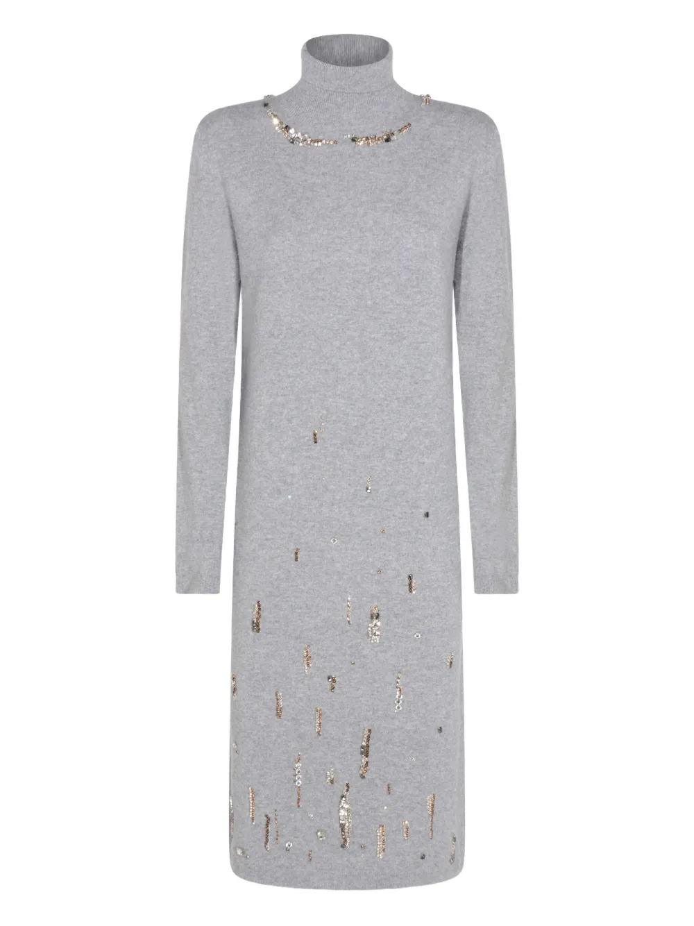 Платье с отделкой и воротником-гольф Fabiana Filippi, серый
Платье с отделкой и воротником-гольф Fabiana Filippi, серый