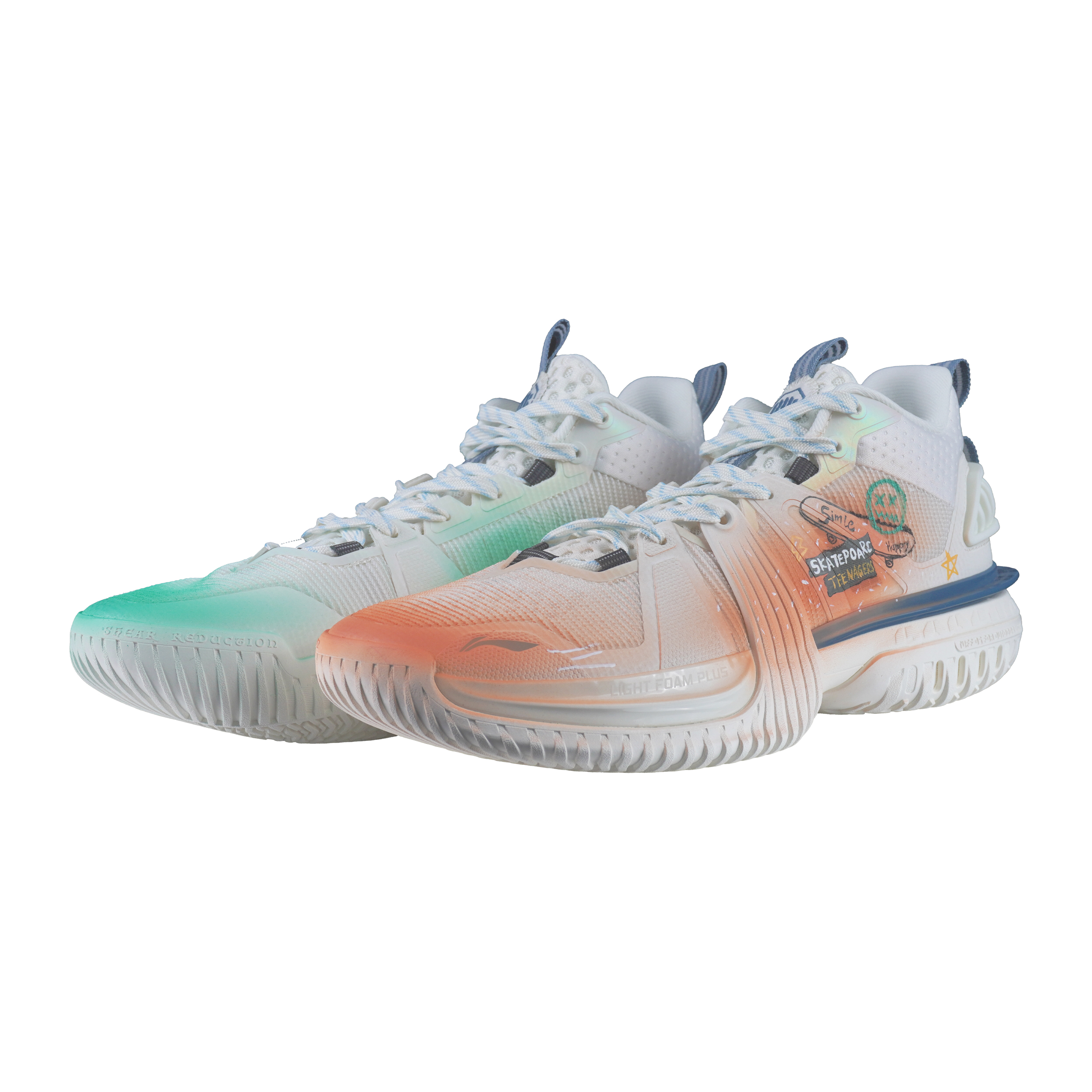 LINING Баскетбольные кроссовки Storm 2024 с низким верхом, устойчивые к истиранию, оранжево-зеленые, непарные
LINING Баскетбольные кроссовки Storm 2024 с низким верхом, устойчивые к истиранию, оранжево-зеленые, непарные