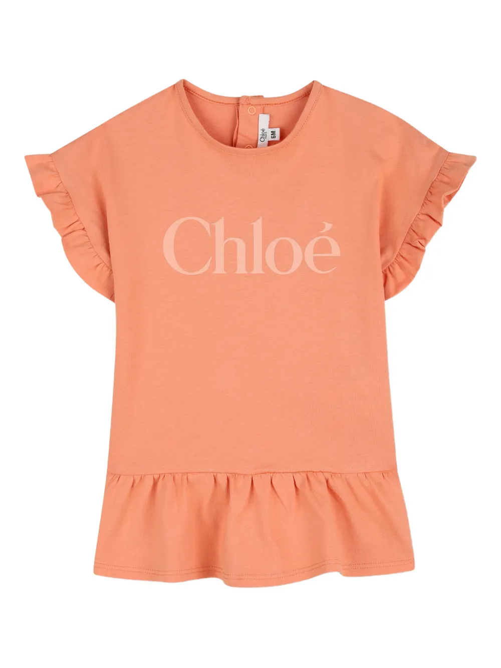 Платье с оборками и логотипом Chloé Kids, оранжевый
Платье с оборками и логотипом Chloé Kids, оранжевый