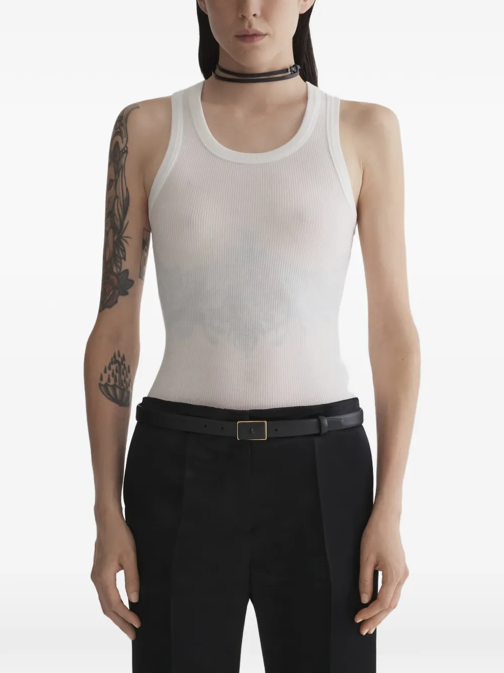 Топ в рубчик Mugler, серый
Топ в рубчик Mugler, серый