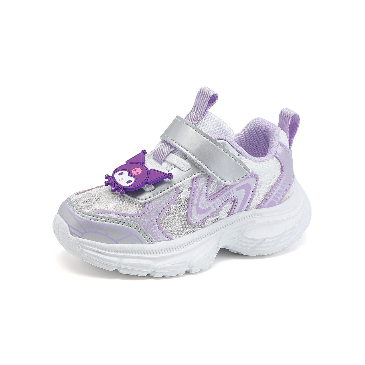 Кроссовки для бега KUROMI x Kulomi Anti Kick, износостойкие, дышащие, с низким верхом, для детей Sanrio, серебряный/фиолетовый
Кроссовки для бега KUROMI x Kulomi Anti Kick, износостойкие, дышащие, с низким верхом, для детей Sanrio, серебряный/фиолетовый