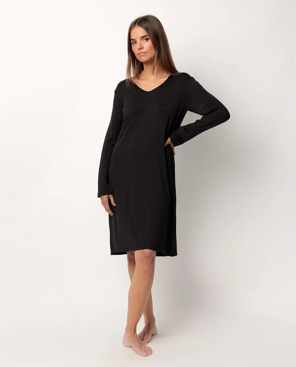 Длинная ночная рубашка для женщин из модального трикотажа Admas, черный
Длинная ночная рубашка для женщин из модального трикотажа Admas, черный