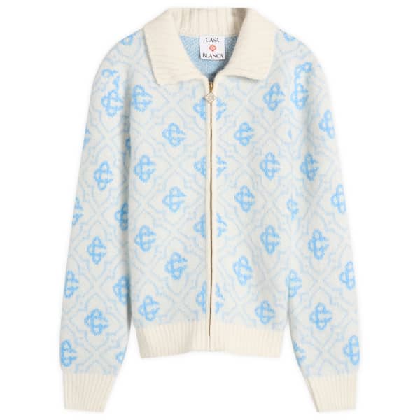 Monogram mohair blend zip up Casablanca, синий
Monogram mohair blend zip up Casablanca, синий