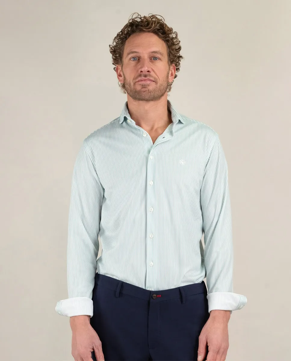 Мужская рубашка в полоску Sepiia Yale El Ganso, зеленый
Мужская рубашка в полоску Sepiia Yale El Ganso, зеленый