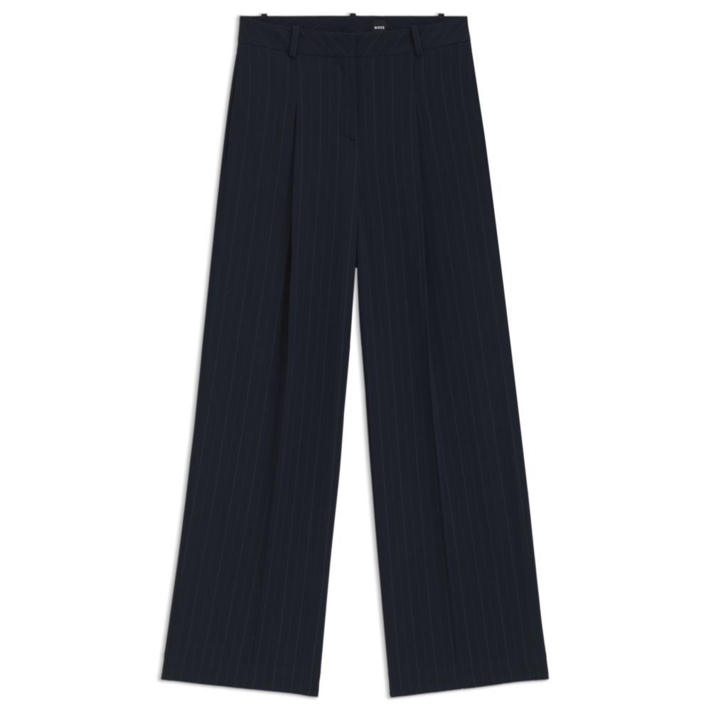 Очень длинные брюки в тонкую полоску с широкими штанинами BOSS, Patterned
Очень длинные брюки в тонкую полоску с широкими штанинами BOSS, Patterned