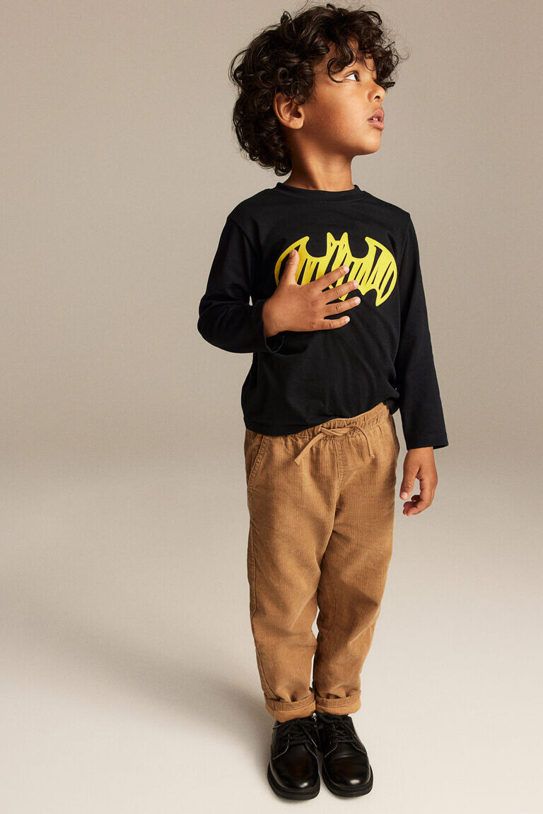 Комплект из двух футболок с длинными рукавами H&M, черный