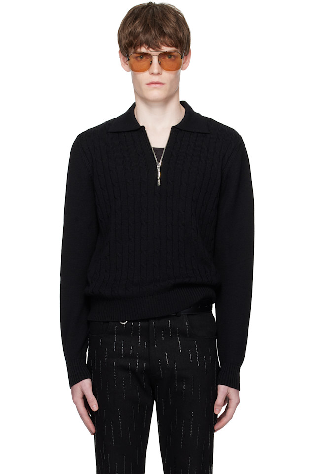 Вязаный поло на молнии Ernest W. Baker, черный
Вязаный поло на молнии Ernest W. Baker, черный