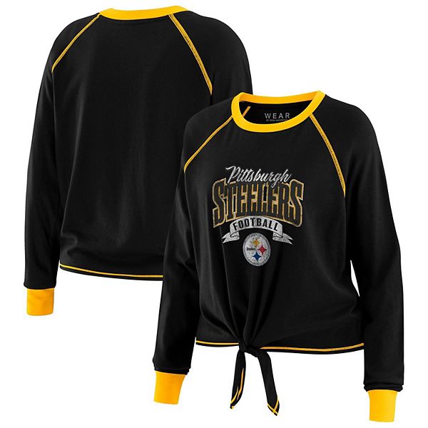 Женский топ с длинными рукавами и завязкой Pittsburgh Steelers черный/золотой Wear By Erin Andrews
Женский топ с длинными рукавами и завязкой Pittsburgh Steelers черный/золотой Wear By Erin Andrews