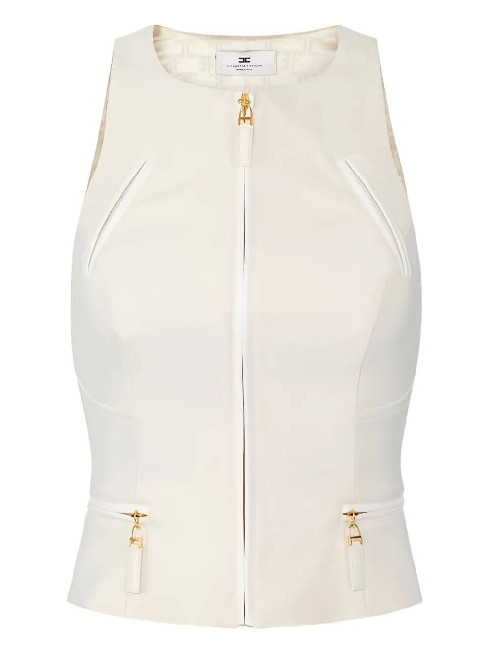 Двухслойный топ на молнии Elisabetta Franchi, нейтральный
Двухслойный топ на молнии Elisabetta Franchi, нейтральный