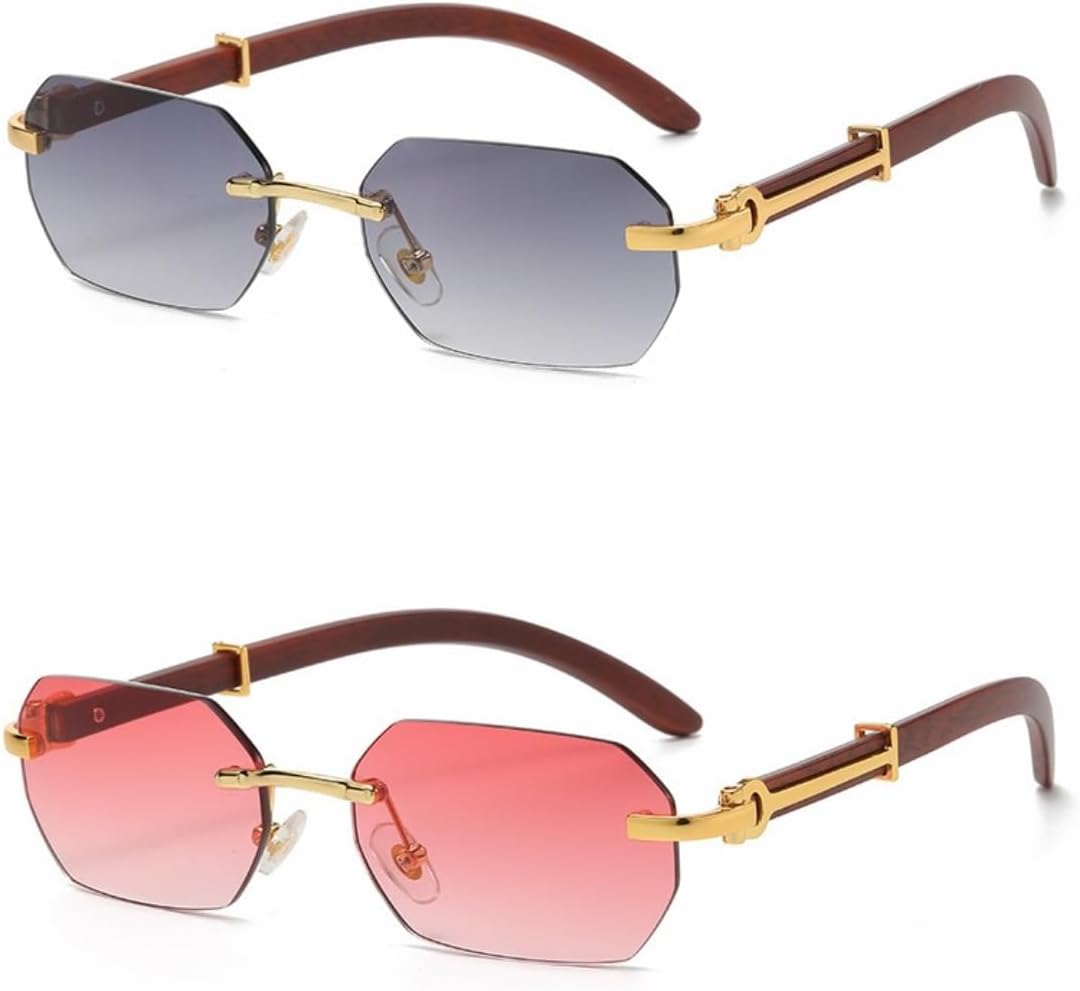 Солнцезащитные очки, винтажные прямоугольные солнцезащитные очки, нестандартная маленькая квадратная деревянная оправа, золотистые многоугольные, с защитой от УФ-излучения UV400, без оправы UQKY, Black/Red
Солнцезащитные очки, винтажные прямоугольные солнцезащитные очки, нестандартная маленькая квадратная деревянная оправа, золотистые многоугольные, с защитой от УФ-излучения UV400, без оправы UQKY, Black/Red