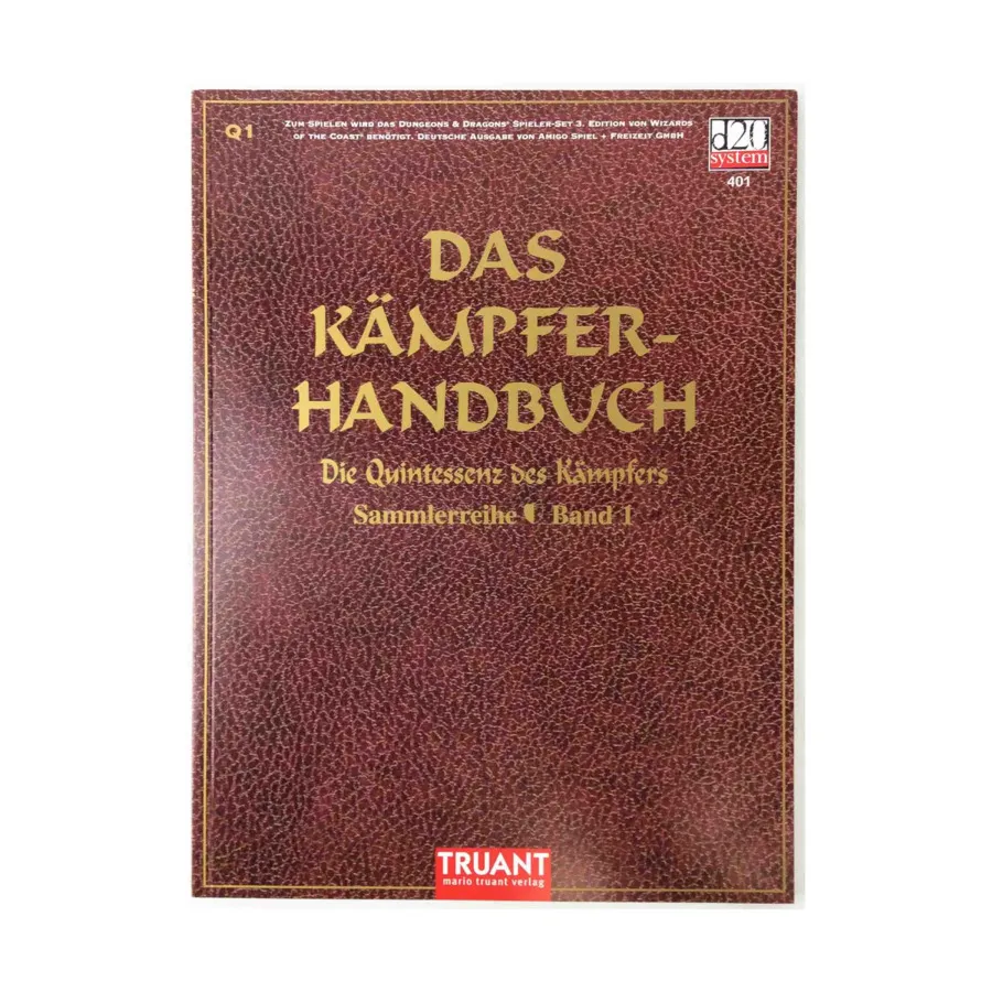 Das Kampfer-Handbuch (The Quintessential Fighter, German Edition), Role Playing Games (Truant Spiele), мягкая обложка
Das Kampfer-Handbuch (The Quintessential Fighter, German Edition), Role Playing Games (Truant Spiele), мягкая обложка