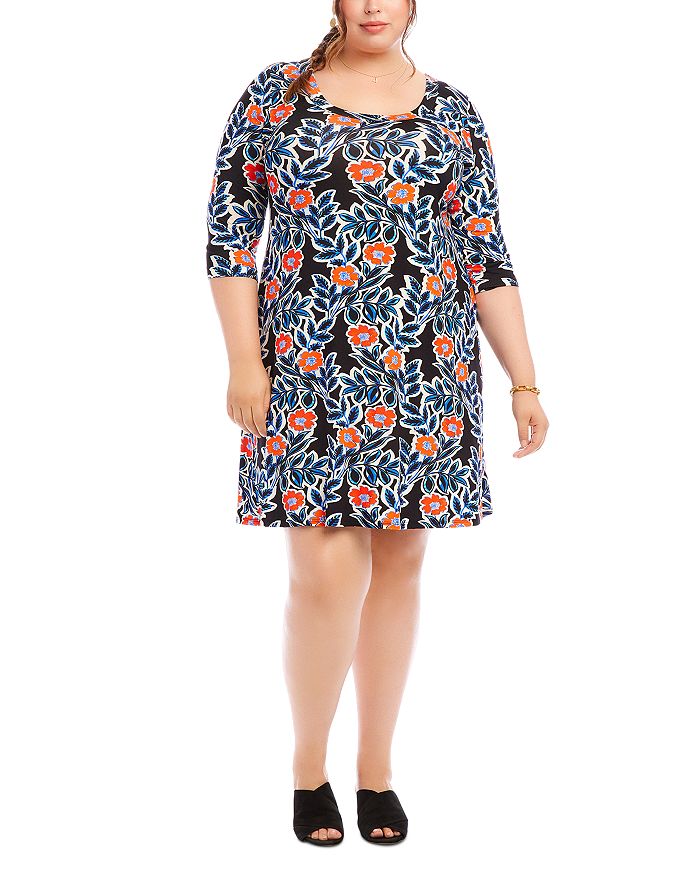 Платье А-силуэта с рукавами три четверти Karen Kane, мультиколор
Платье А-силуэта с рукавами три четверти Karen Kane, мультиколор