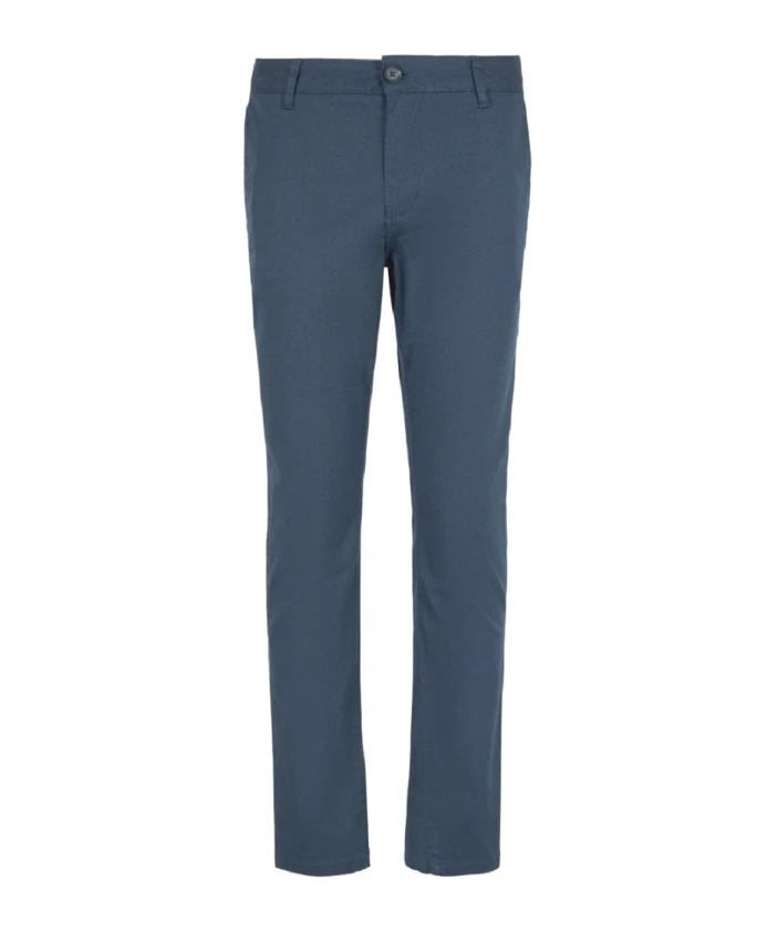 Брюки из хлопка с эластаном SS24 Armani Exchange, синий 
Брюки из хлопка с эластаном SS24 Armani Exchange, синий