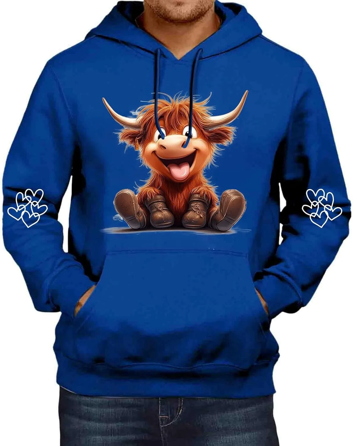 Мужской свитшот с капюшоном и принтом в стиле cattle print
Мужской свитшот с капюшоном и принтом в стиле cattle print