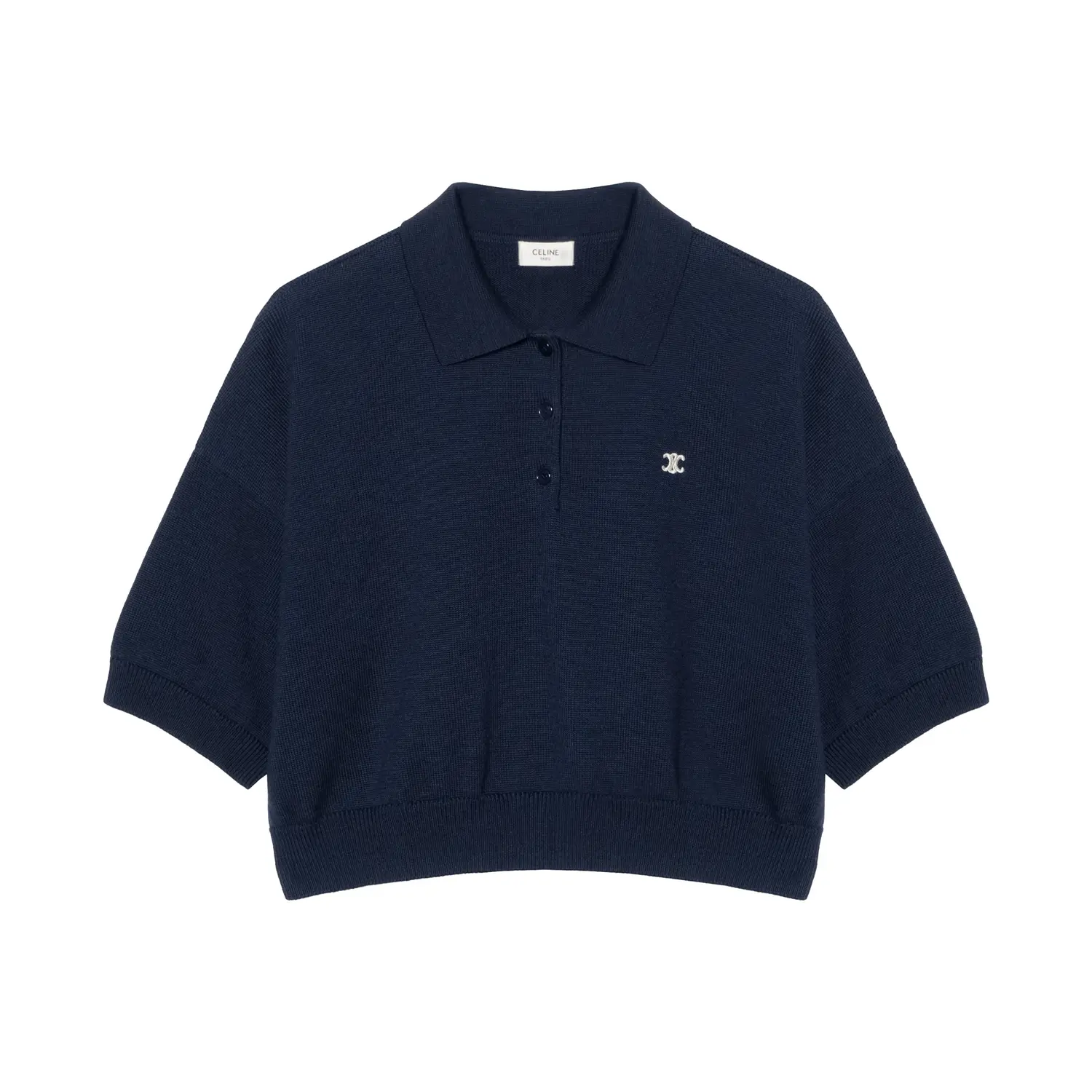 Поло с коротким рукавом и вышитым логотипом CELINE, синий
Поло с коротким рукавом и вышитым логотипом CELINE, синий