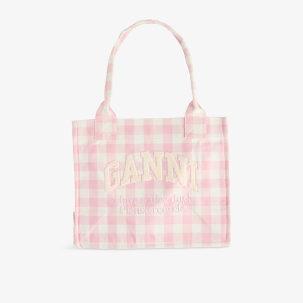 Сумка-шопер Vichy Ganni с крупной клеткой, белый
Сумка-шопер Vichy Ganni с крупной клеткой, белый