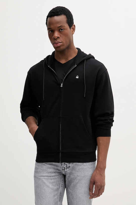 Хлопковая толстовка United Colors Of Benetton, черный
Хлопковая толстовка United Colors Of Benetton, черный