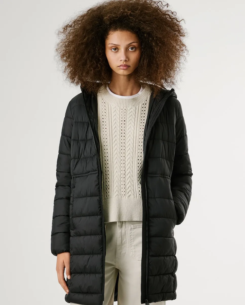 Длинный женский водонепроницаемый пуховик с капюшоном Pepe Jeans, черный
Длинный женский водонепроницаемый пуховик с капюшоном Pepe Jeans, черный