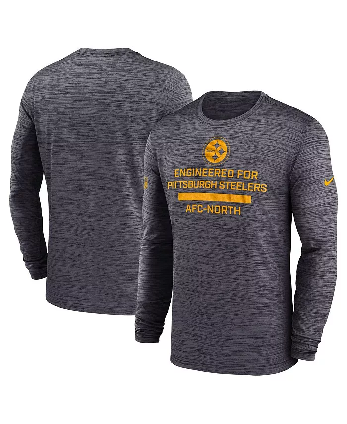 Мужская черная футболка с длинным рукавом Pittsburgh Steelers Sideline Velocity Performance Nike
Мужская черная футболка с длинным рукавом Pittsburgh Steelers Sideline Velocity Performance Nike