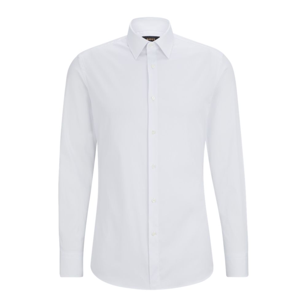 Рубашка облегающего кроя из поплина с добавлением стрейча BOSS, белый
Рубашка облегающего кроя из поплина с добавлением стрейча BOSS, белый