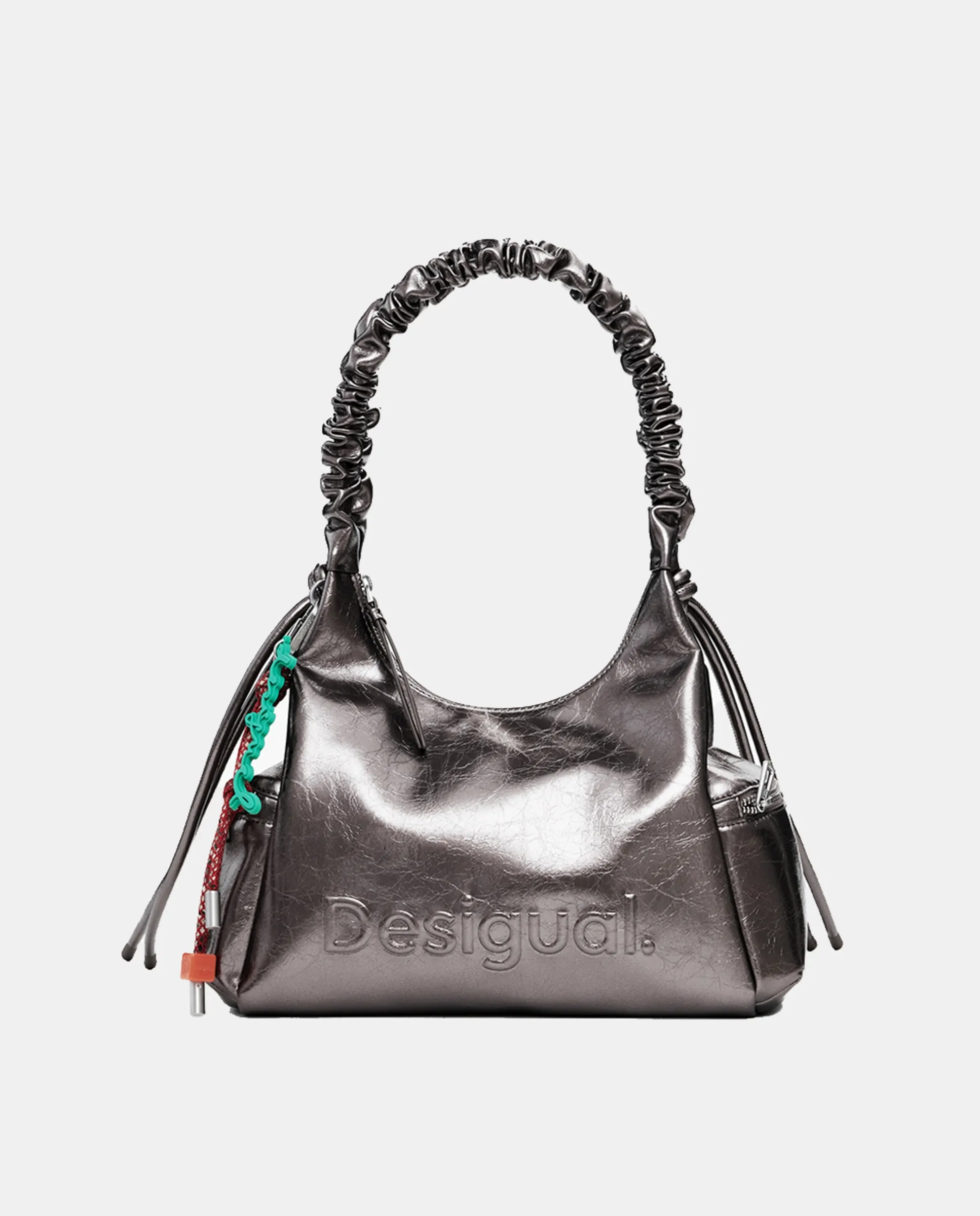 Сумка с 3D-логотипом, гофрированная ручка, металлизированная, средний размер Desigual, серебряный
Сумка с 3D-логотипом, гофрированная ручка, металлизированная, средний размер Desigual, серебряный