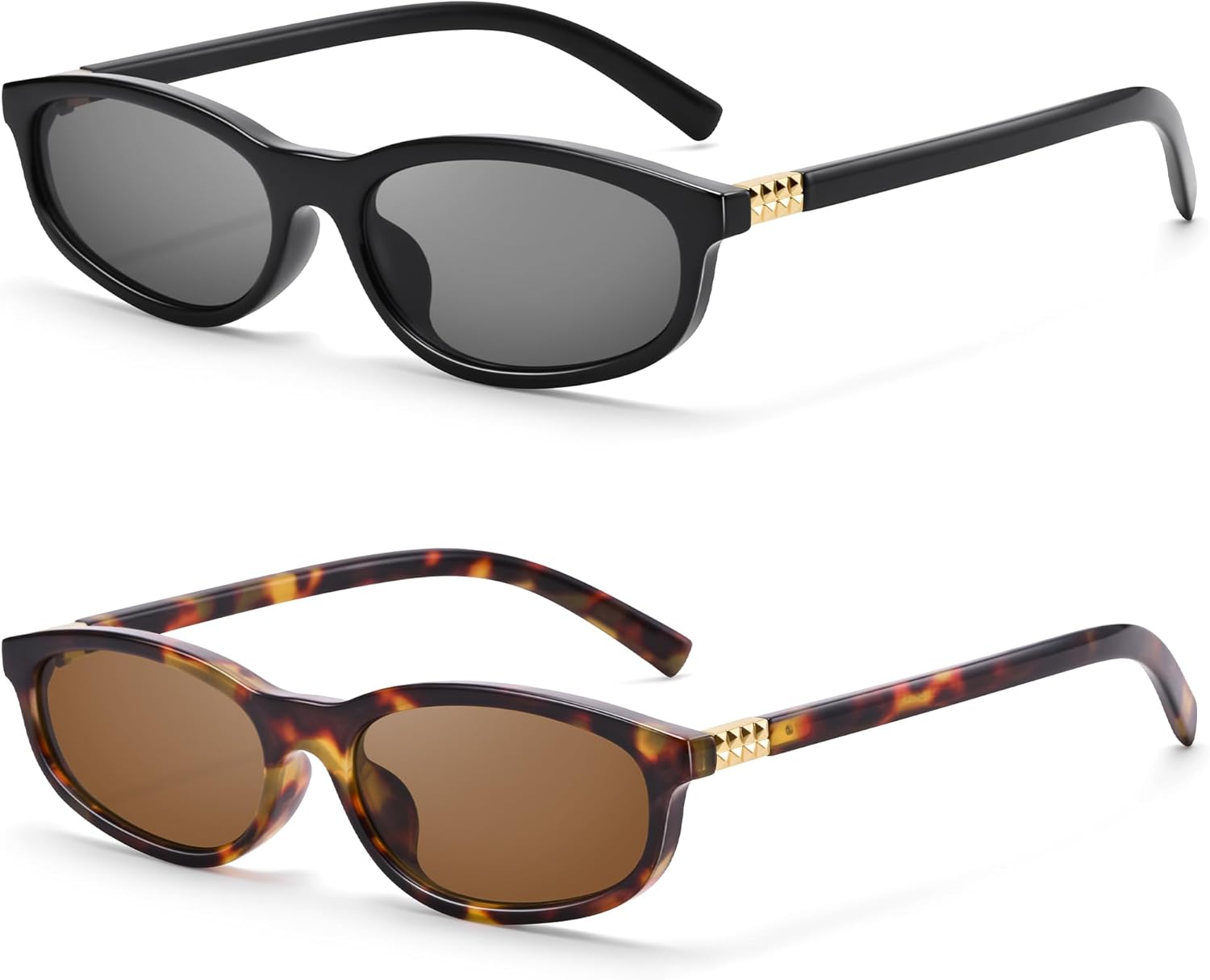 Солнцезащитные очки Hycredi Retro «кошачий глаз» для женщин — модные маленькие овальные очки — узкие прямоугольные солнцезащитные очки в стиле Y2k 90-х, 2pack - Black/Gray + Tortoise/Brown
Солнцезащитные очки Hycredi Retro «кошачий глаз» для женщин — модные маленькие овальные очки — узкие прямоугольные солнцезащитные очки в стиле Y2k 90-х, 2pack - Black/Gray + Tortoise/Brown