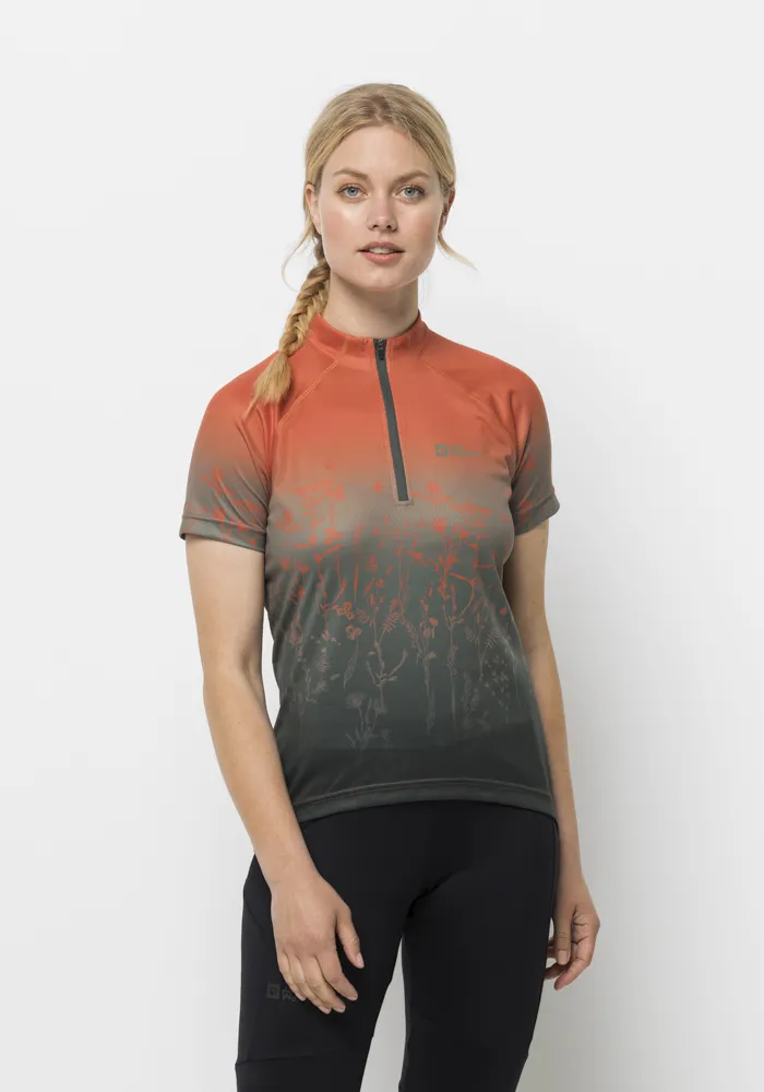 Функциональная рубашка Jack Wolfskin "MOROBBIA HZ PRINT T W", цвет Guave-51 
Функциональная рубашка Jack Wolfskin "MOROBBIA HZ PRINT T W", цвет Guave-51