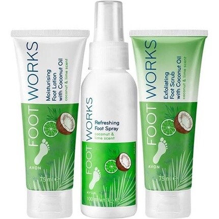 FOOT WORKS Набор для ухода за ногами с кокосом и лаймом из 3 предметов, лето Avon
FOOT WORKS Набор для ухода за ногами с кокосом и лаймом из 3 предметов, лето Avon