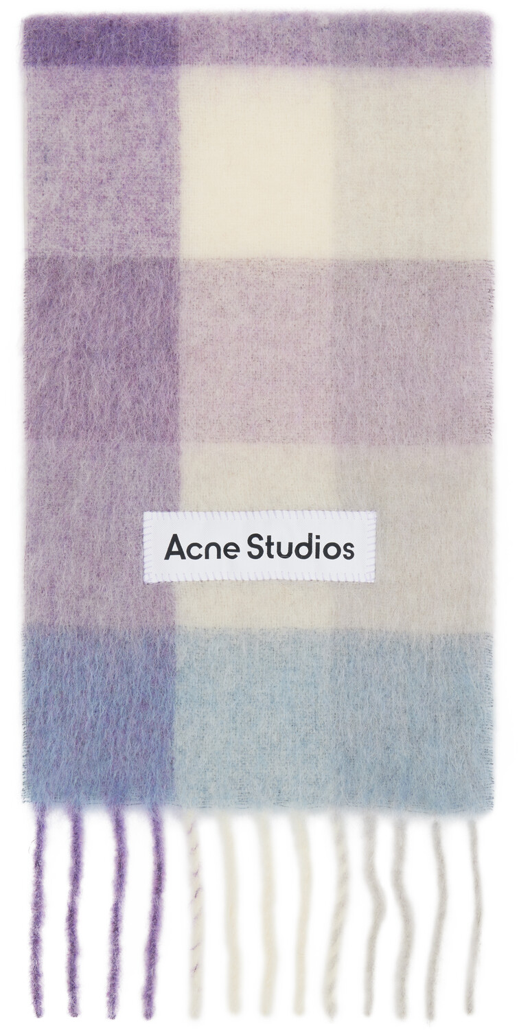Шарф из мохера в фиолетовую и белую клетку Acne Studios
Шарф из мохера в фиолетовую и белую клетку Acne Studios