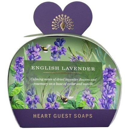 The English Soap Company Мыло для гостей в форме сердца с маслом ши и сандалом, с ароматом английской лаванды, 3 x 20 г 
The English Soap Company Мыло для гостей в форме сердца с маслом ши и сандалом, с ароматом английской лаванды, 3 x 20 г