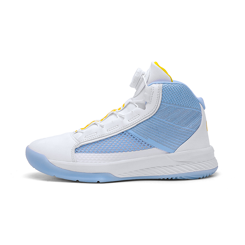 Детские баскетбольные кроссовки с противоскользящей подошвой и износостойким верхом средней высоты IVERSON, белый/синий 
Детские баскетбольные кроссовки с противоскользящей подошвой и износостойким верхом средней высоты IVERSON, белый/синий