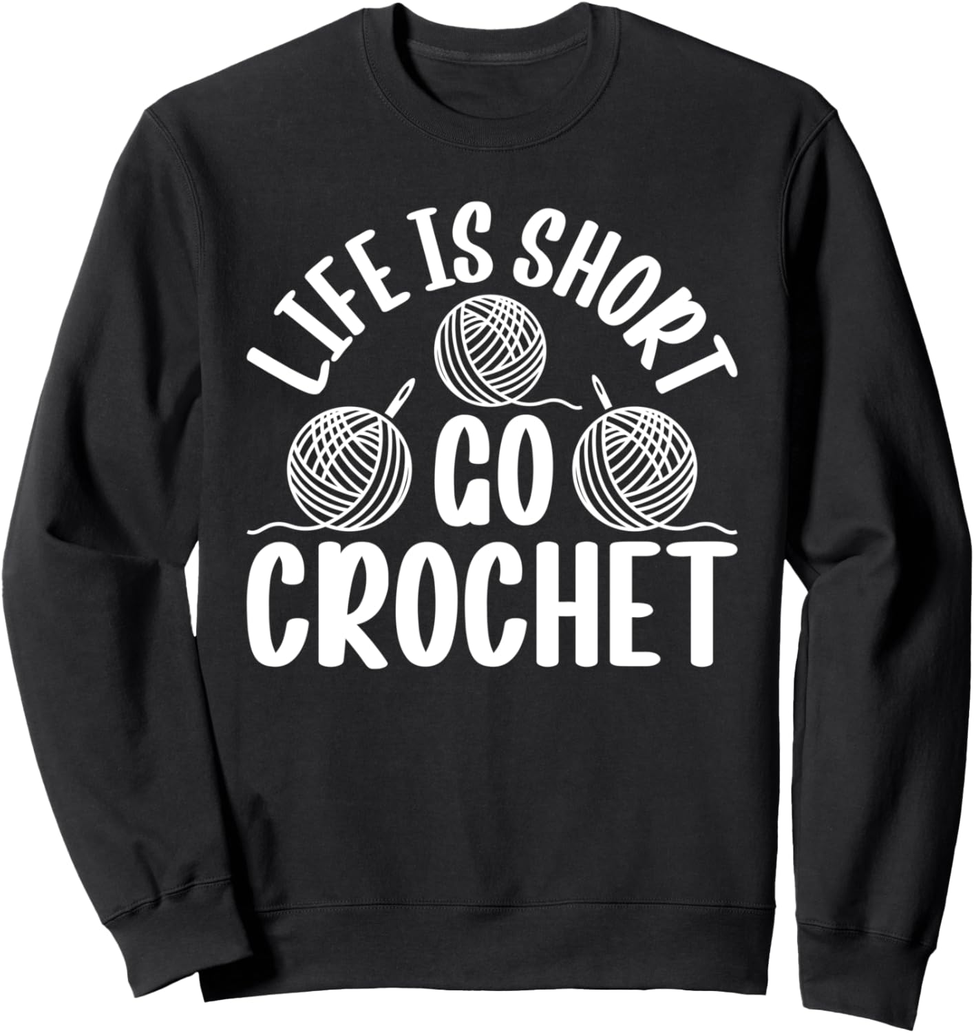 Вязание крючком - Жизнь коротка. Вязаная толстовка Crochet Crocheting Crocheter, черный
Вязание крючком - Жизнь коротка. Вязаная толстовка Crochet Crocheting Crocheter, черный