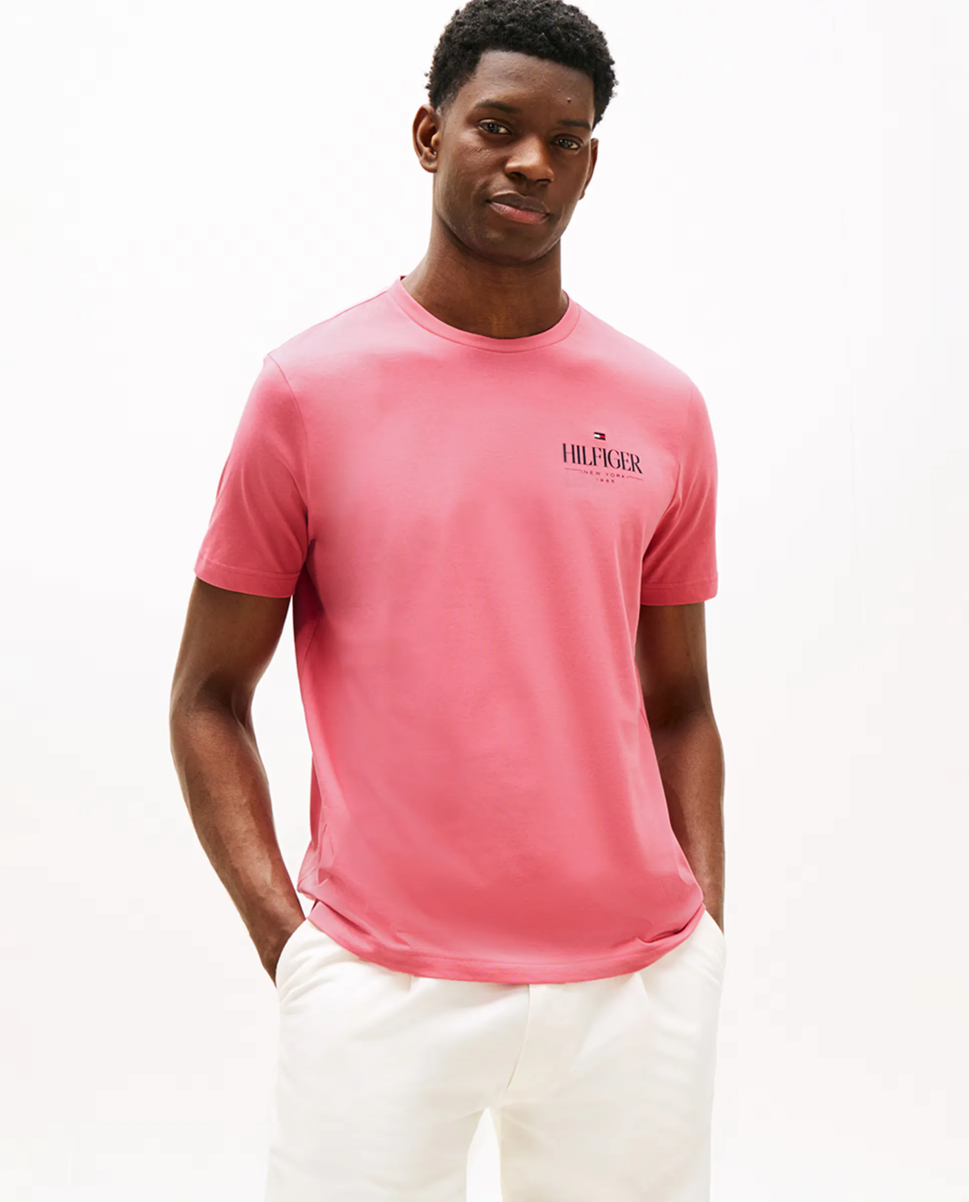 Мужская однотонная футболка с коротким рукавом Tommy Hilfiger, розовый
Мужская однотонная футболка с коротким рукавом Tommy Hilfiger, розовый