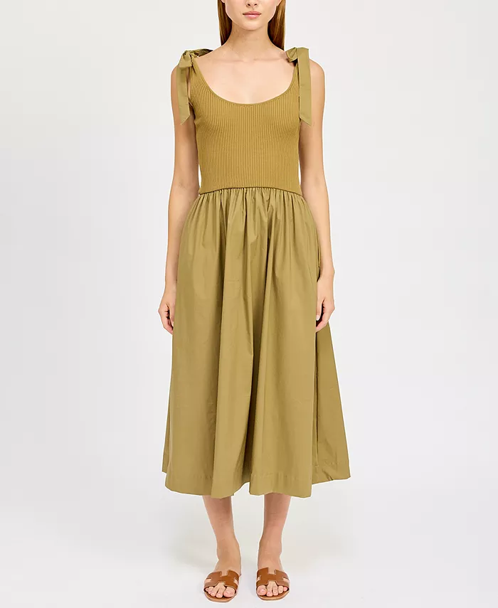 Женское платье миди Wren из микс-техники En Saison, зеленый
Женское платье миди Wren из микс-техники En Saison, зеленый